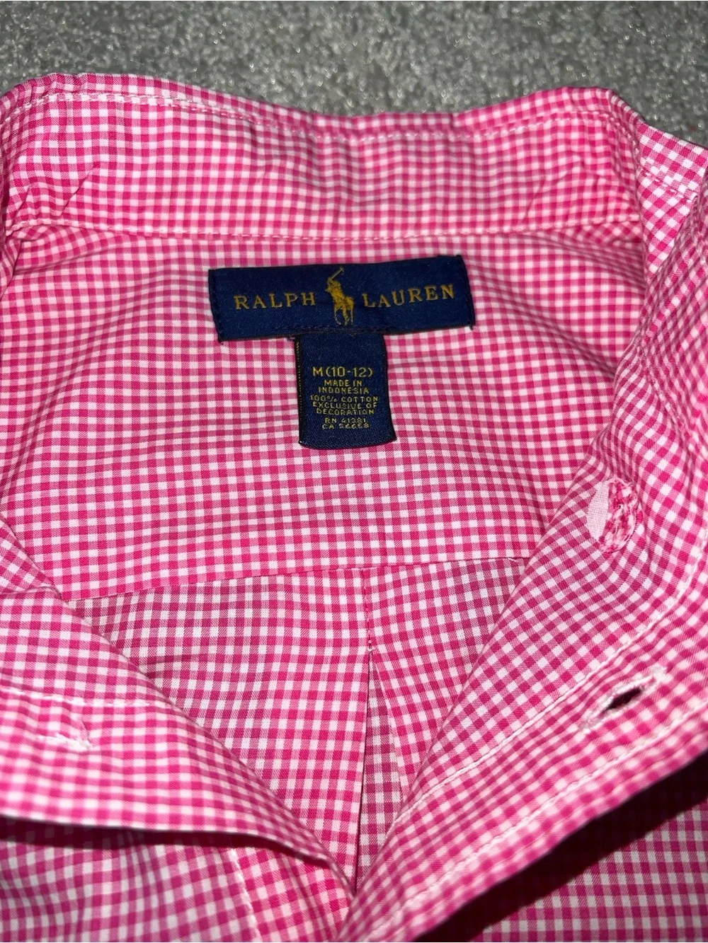 Ralph Lauren Pink Gingham Button-Down Boys Shirt